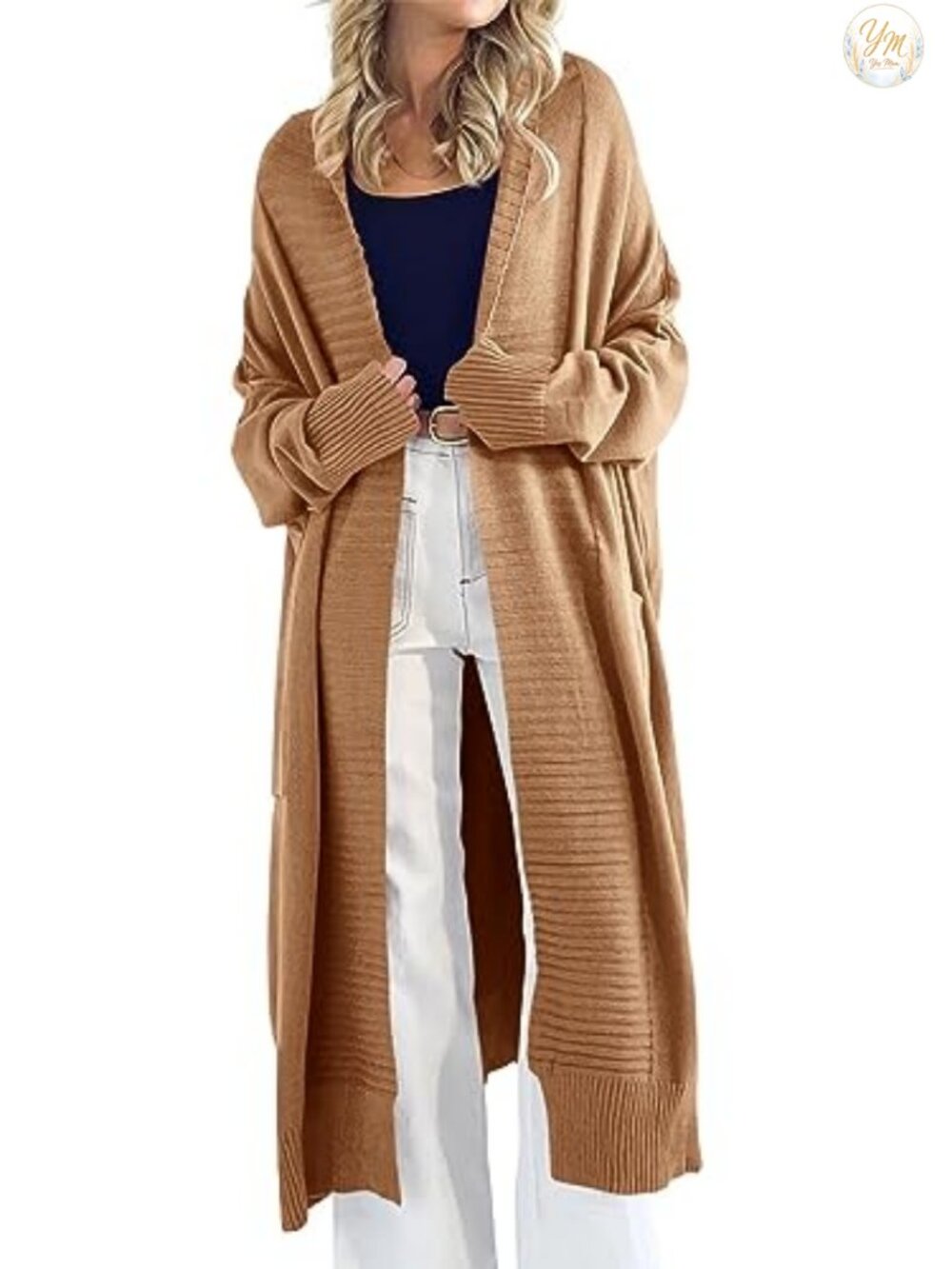 Oversized Chunky Long Cardigan Sweater Coat Duster with Pockets Heavy Knit